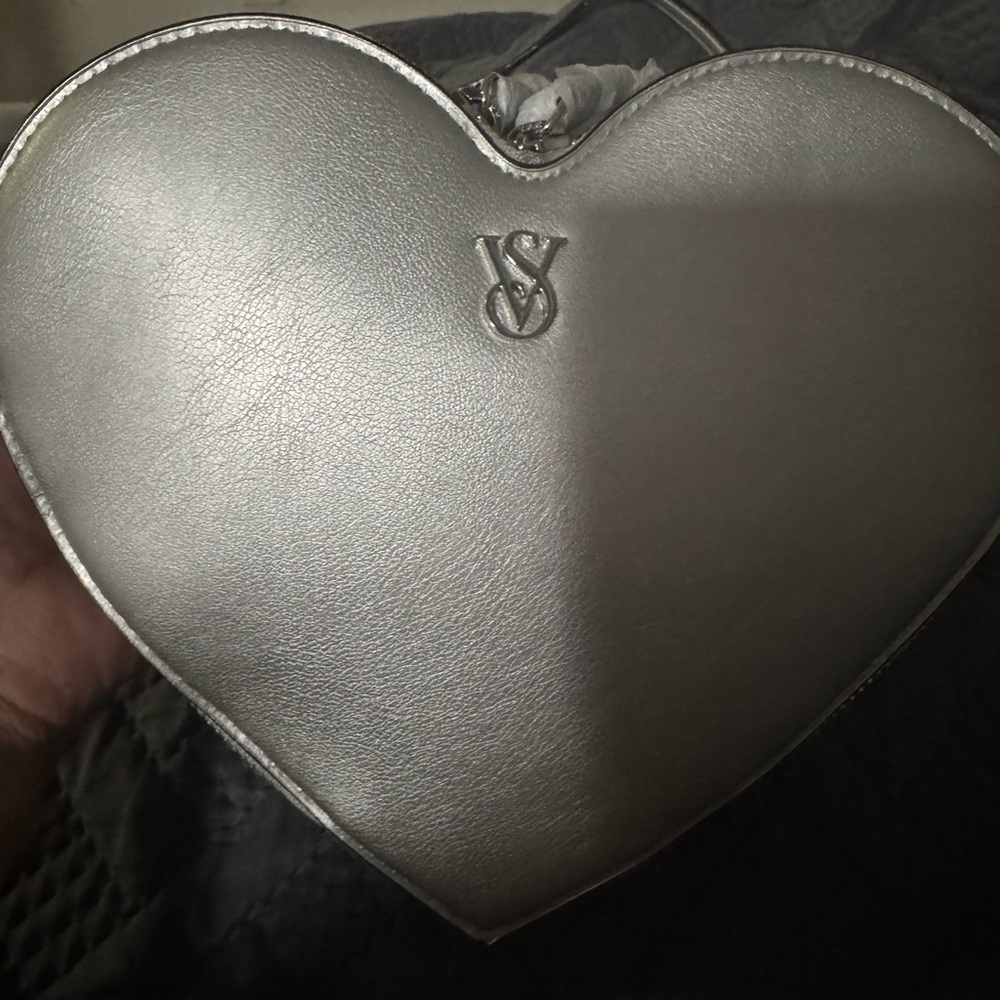 Victoria's Secret Silver Heart Clutch